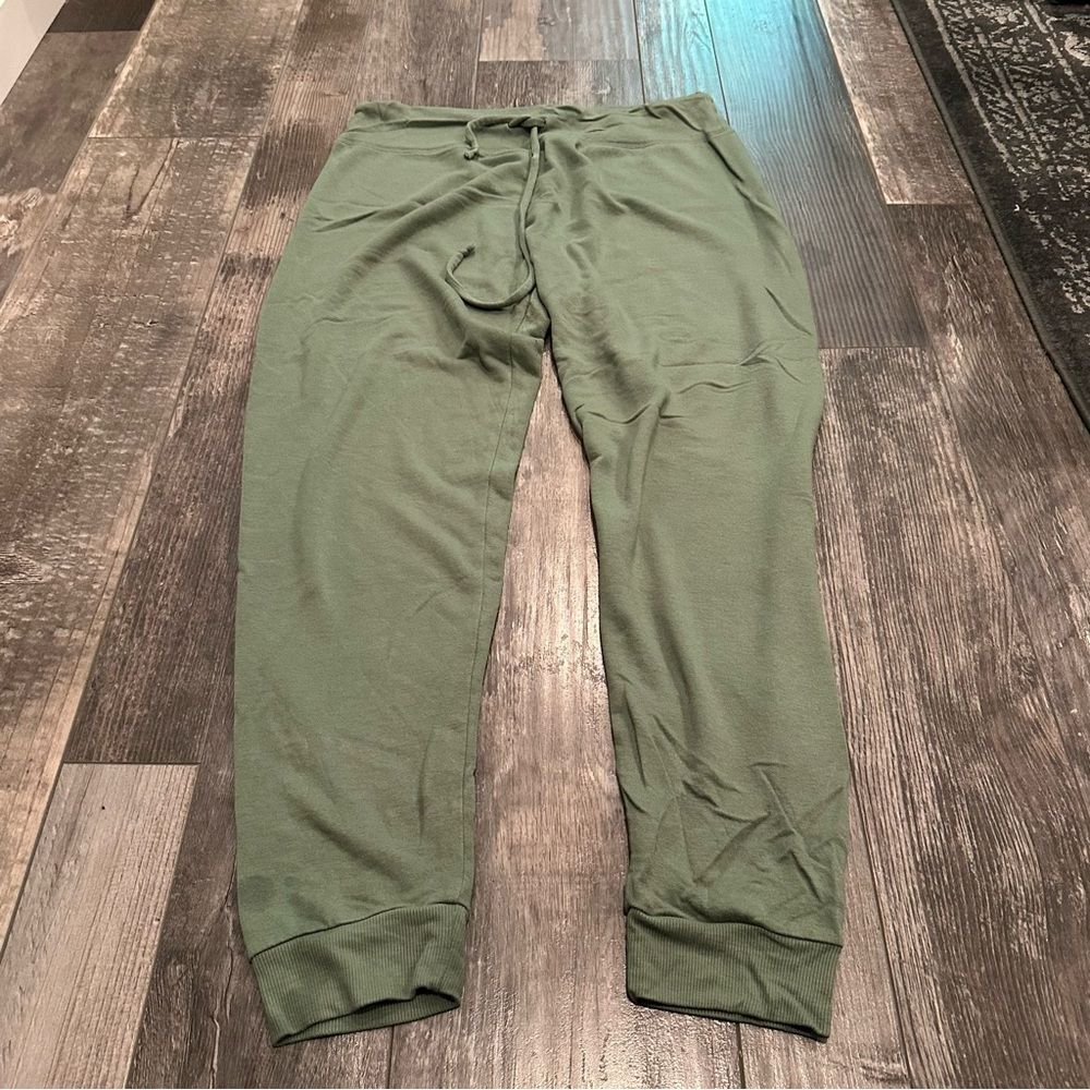 Beyond Yoga Olive Green Modal Joggers; Fair Condition Size Large